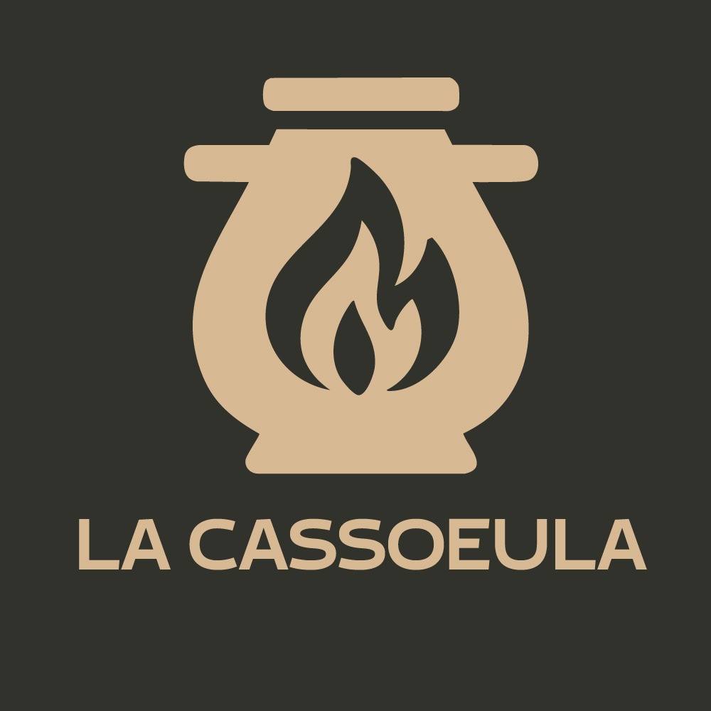 Logo La Cassoeula beige su fondo scuro